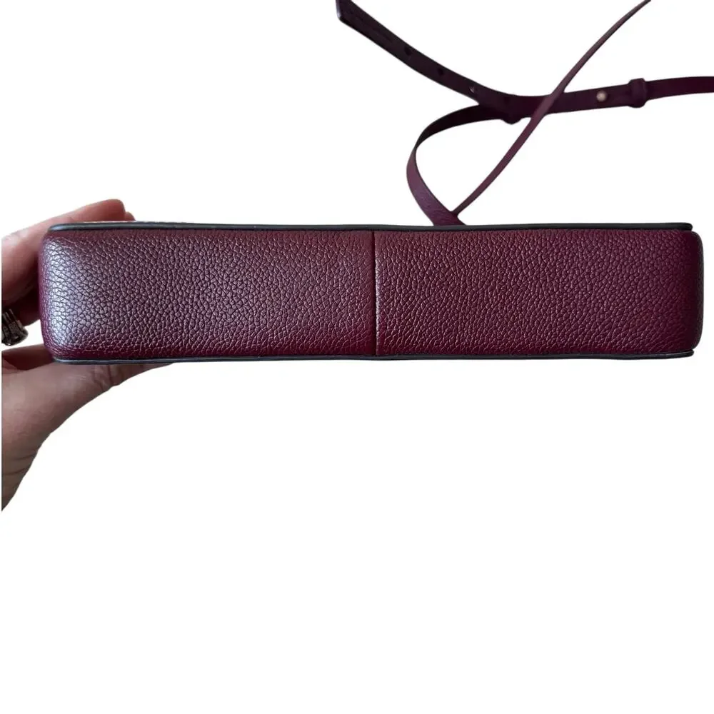 Kate Spade New York margaux leopard medium convertible crossbody bag Burgundy